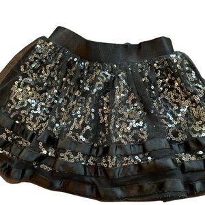 ☃️ 🖤HP! Girls sz 6 Black Sequin Skirt 4 for $20